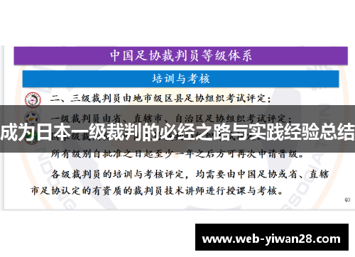 成为日本一级裁判的必经之路与实践经验总结
